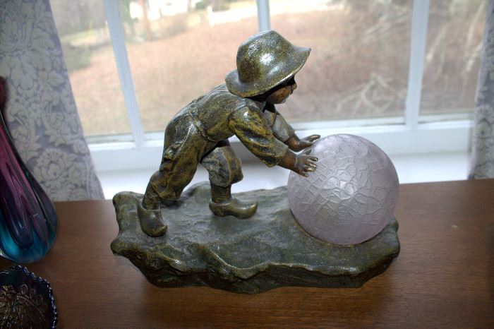 Aristide de Ranieri signed figural lamp