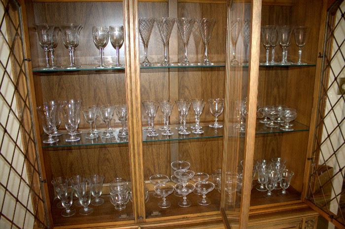 Many sets of stemware (some of these items may have sold)