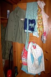 Vintage apron, army jackets