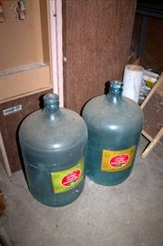 Large glass water jugs
