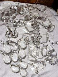 Huge assortment of chandelier crystals - various sizes (this is just a small portion of the amount we have)