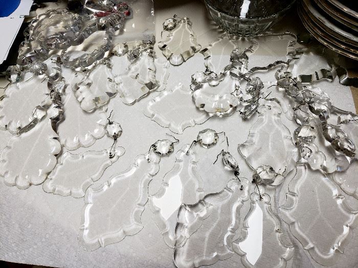 Huge assortment of chandelier crystals - various sizes (this is just a small portion of the amount we have)