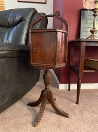 Tobacco Table/Stand with Copper Interior