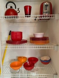 Red kitchenware