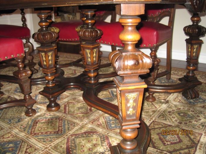 View of Dining Table Legs 