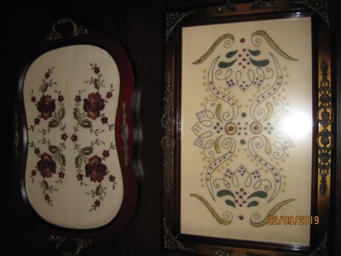 Pair of Decorative Serving Trays