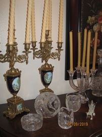 Candle Holders and Crystal Items