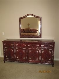 Dresser with Matching Mirror. Set is Available for Immediate Purchase asking $2,800.00 for All Pieces