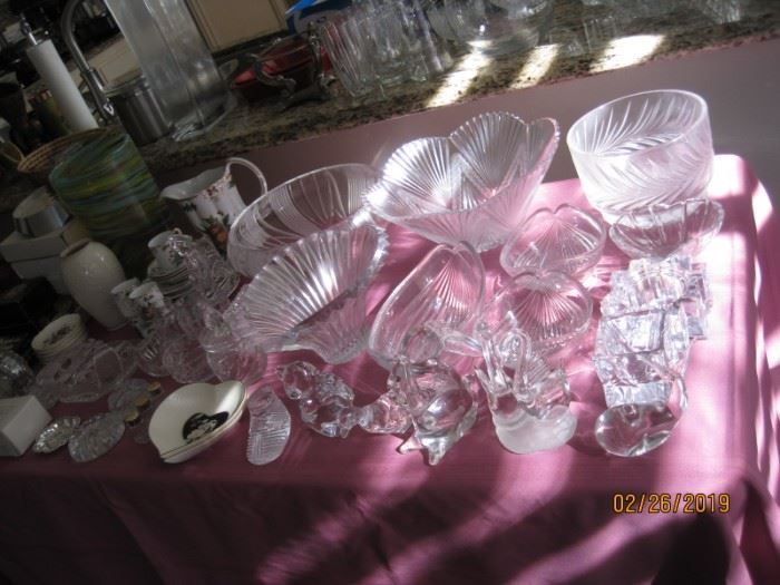 Assorted Glassware and Serving Pieces