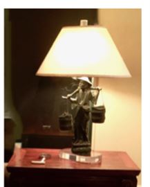 Bronze Asian Man with Buckets 