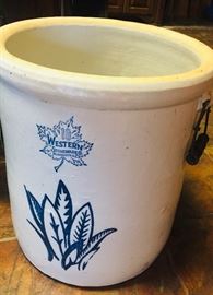a HUGE 10 gallon Western crock--perfect condition