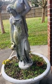 lovely lady outdoor statue