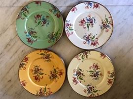Mackenzie Childs Enamel Plates, set of 8