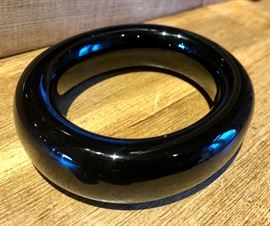 Tiffany Elsa Peretti Bangle, black lacquered Japanese hardwood.
