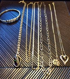 Selection of 14 K necklaces