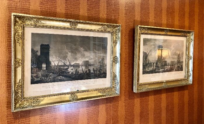 Antique lithographs, beautifully framed