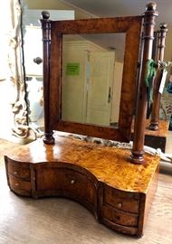 Antique ladies dressing table mirror with drawers— c. 1840- country of origin - Sweden!