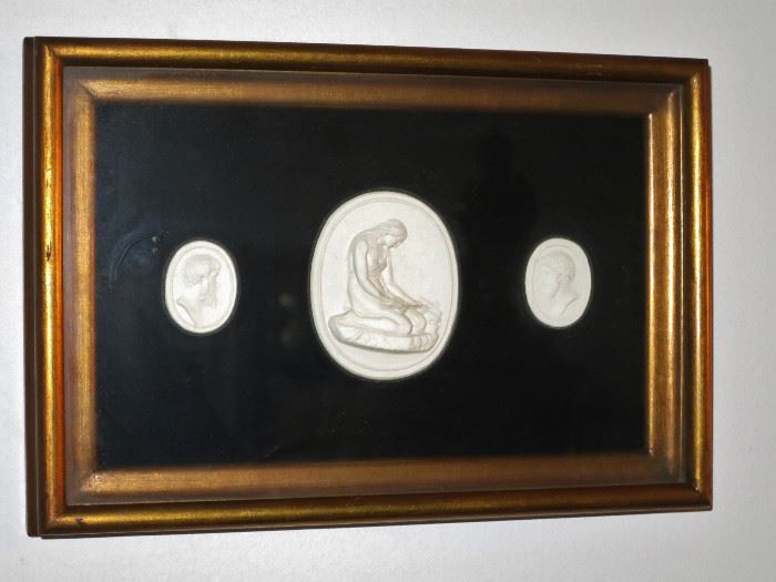 18th. C. Wedgewood Molds of Mary Magdalene, Marcus Arelius and Benarus, Marcus' Physician (see following note on reverse)