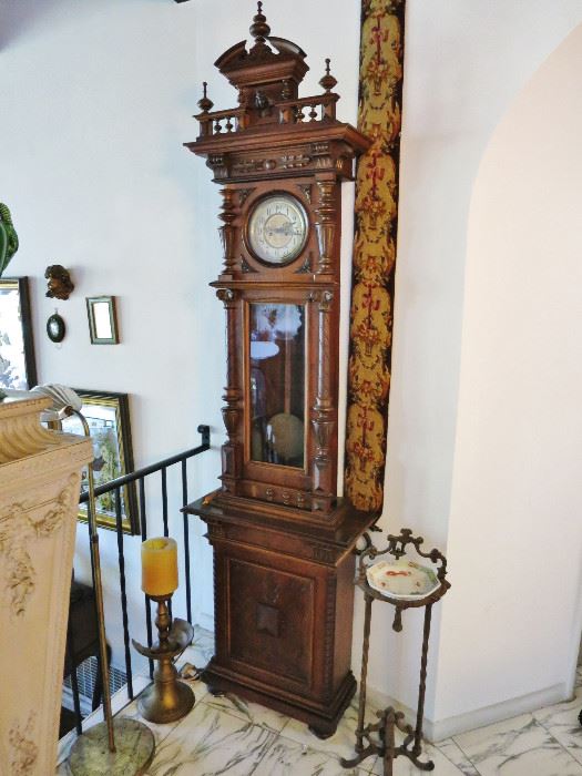 Late-19th. C. Eastlake Tall Case Pendulum Chiming Clock