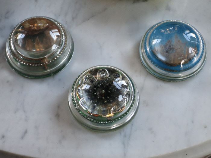 Three Victorian Domed Paperweights