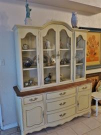 French Provincial China Cabinet
