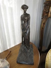 1910  Plaster Casting of a Gilbson Girl by  Paul Troubetskoy, listed.  1866 - 1938.  Signed & Dated.