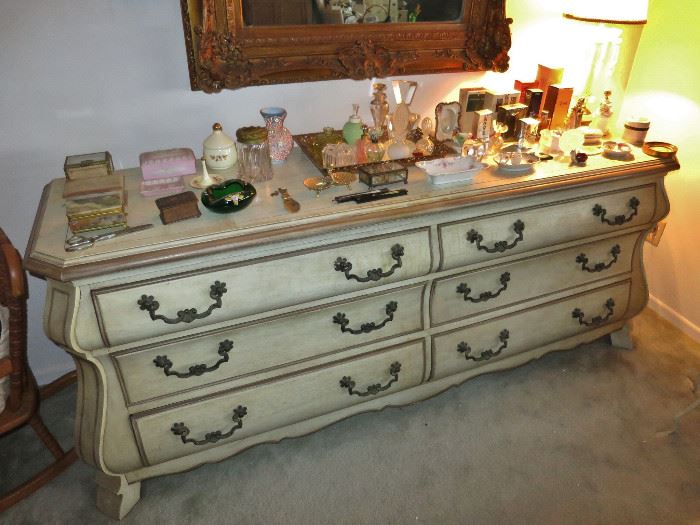 1960's Bombe French Provincial Dresser
