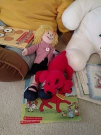 Clifford the dog with story book