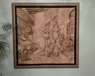 Large framed tapestry