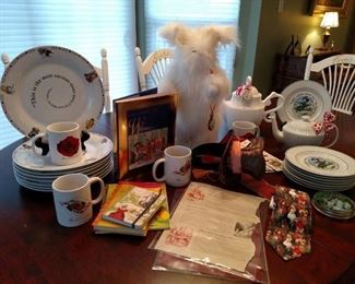 Alice and Wonderland tea party! China plates by Paul Cardew