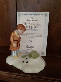 Michael Doulton The Snowman Group "The Snowman and James, Royal Doulton Factory