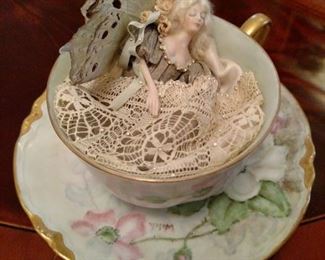 Stephanie Blythe and Susan Snodgrass porcelain fairy in a Limoges cup