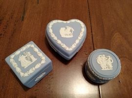 Wedgwood Jasperware cameo trinket boxes