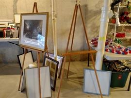 Easels and framed