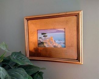 Small framed oil on canvas initialed lower left