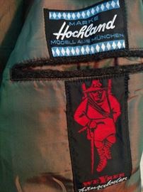 Label on Loden jacket