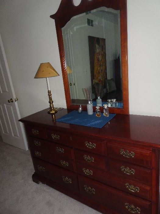American Drew Cherry Dresser with Mirror