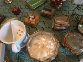 Collection of Antique Trinket Boxes