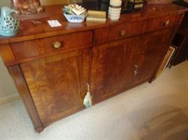 Antique Burled Sideboard