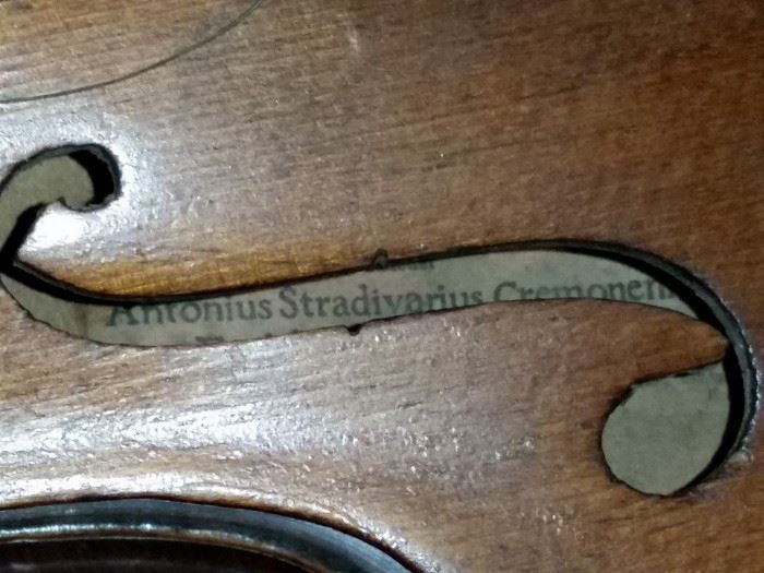 Label inside the violin