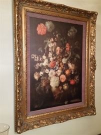 A closer look at the oil painting of roses