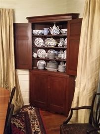 Large antique corner cabinet