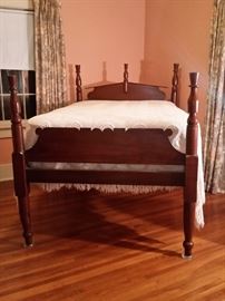 This antique bed came from an old log cabin