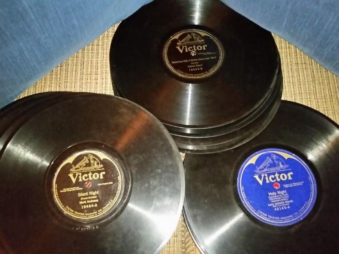 Collection of old Victor 78 rpm records