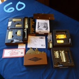 Bridge City Tools Plane Body
HP-6 .250 radius corner bead sole & Iron 1101-184-13
Rabbet set 1101-184-1
Crowing sole and iron 1101-184-7
Depth stop 1101-184-2
Fence 1101-184-3
.0625 radius sole and iron 701
.125 radius sole and iron 702
.1875 radius corner bead sole & Iron 1101-184-12
wooden guiderails 1101-184-4