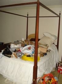 Mahogany pencil post Queen bed