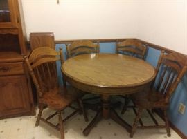 Dining Room Wood Table & 4 Chairs