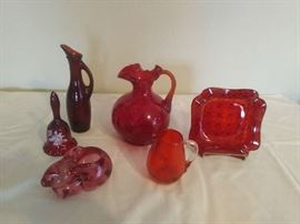 Red Ruby Fenton Glass