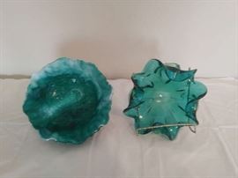 Slag Glass Bowl, Murano Ashtray