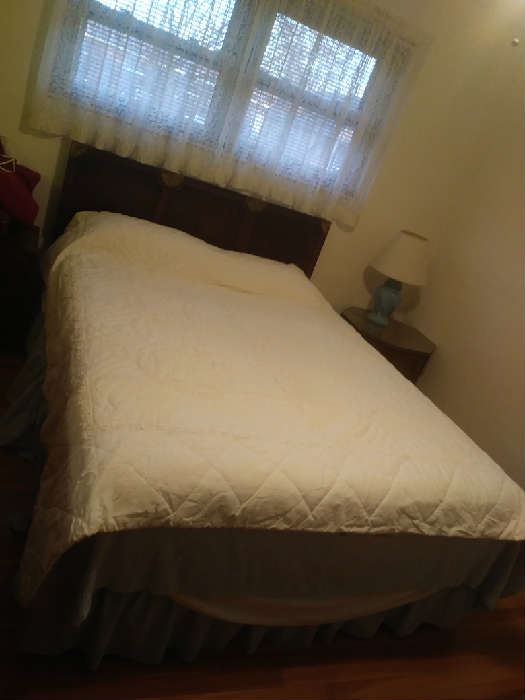 Retro Mid Century Full Size Bed Set